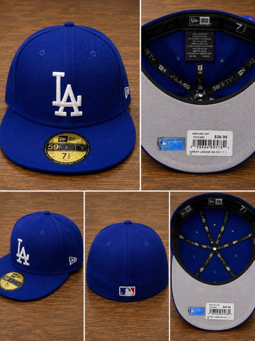 NWT New Era Los Angeles Dodgers 59FIFTY Fitted Hat Royal White
